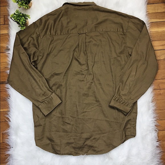 Chaps Button Down Shirt Ralph Lauren Brown XL EUC - Picture 4 of 4